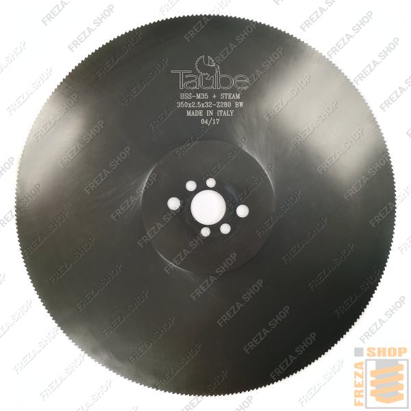 Фреза дисковая HSS Co5% 350x2,5x32 z=280 BW Vapo по нержавеющей стали, (Taube)