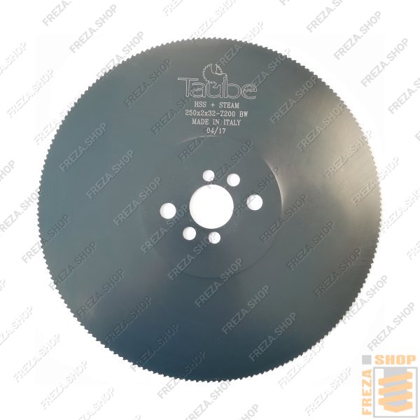 Фреза дисковая HSS DMo5 250x2,0x32 z=200 BW Vapo (2/11/63+2/8/45) по стали, (Taube, Италия)
