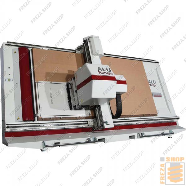 Вертикальный 3-плоскостной обрабатывающий центр ALU-RANGER MC 50.16-GRC (SAMEC, Италия) для композитных панелей/сотового алюминия с рабочей зоной 5000х1600х100мм, Мощность: 5.5 кВт, Макс. вращение шпинделя: 18000 об/м, Электропитание: 380В, Размер конуса: