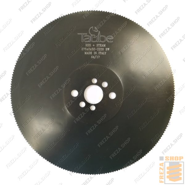 Фреза дисковая HSS DMo5 275x2,0x32 z=220 BW Vapo (2/8/45+2/9/50+2/11/63) по стали, (Taube, Италия)
