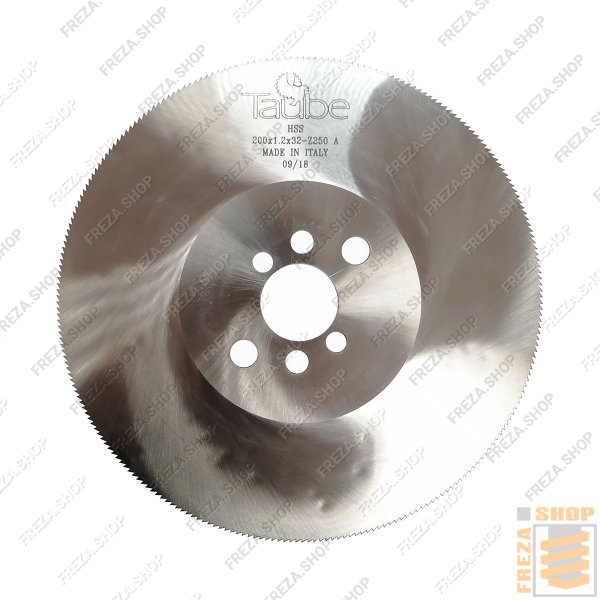 Фреза дисковая HSS DMo5 200x1,2x32 z=250 A (2/8/45+2/9/50+2/11/63) для дистанционной рамки (Taube, Италия)