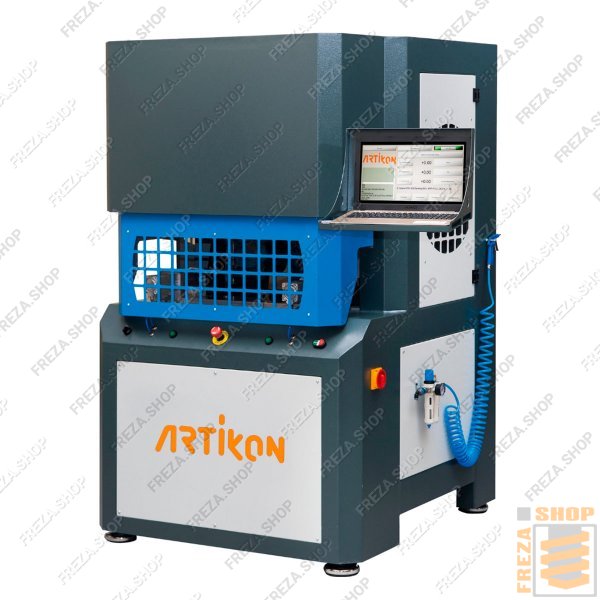 3-плоскостной ЧПУ программируемый фрезерный станок DG605 (Artikon, Турция), ход: 450x160x90мм, 2горизонтальных+1вертикальный шпинделя, эл/двигатель 1,4кВт, 12000об/мин