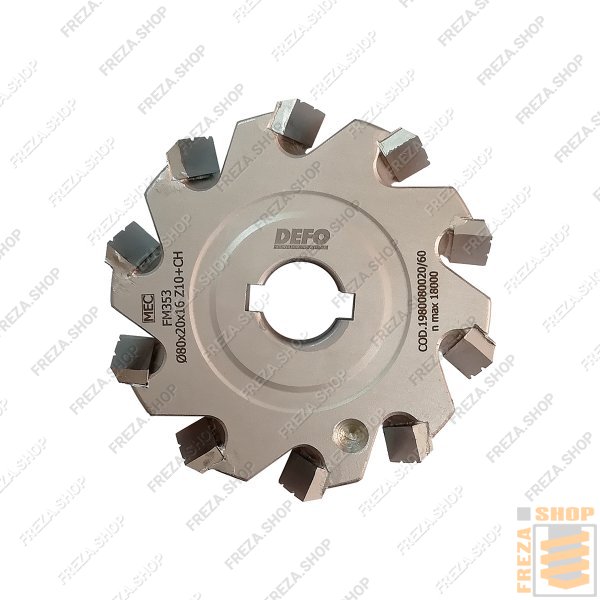 Фреза дисковая HM 80x20x16 z=10 (T2) для ALU-Bender для композитных материалов