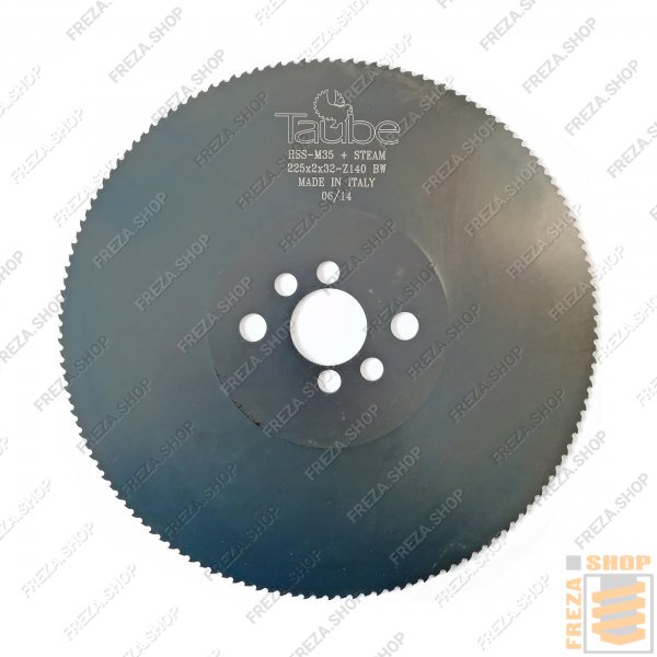 Фреза дисковая HSS Co5% 225x2,0x32 z=140 BW Vapo (2/8/45+2/9/50+2/11/63) для нержавеющей стали, (Taube, Италия)